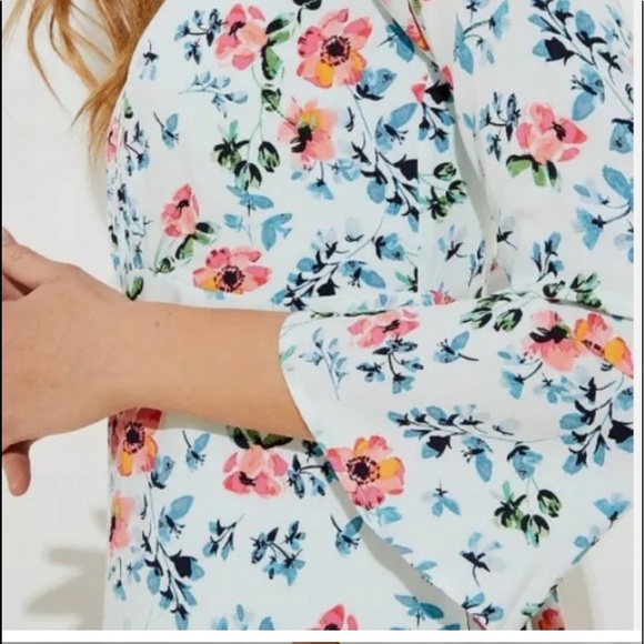 NWT LOFT Floral Mini Dress Size 0 Petite - Picture 3 of 4